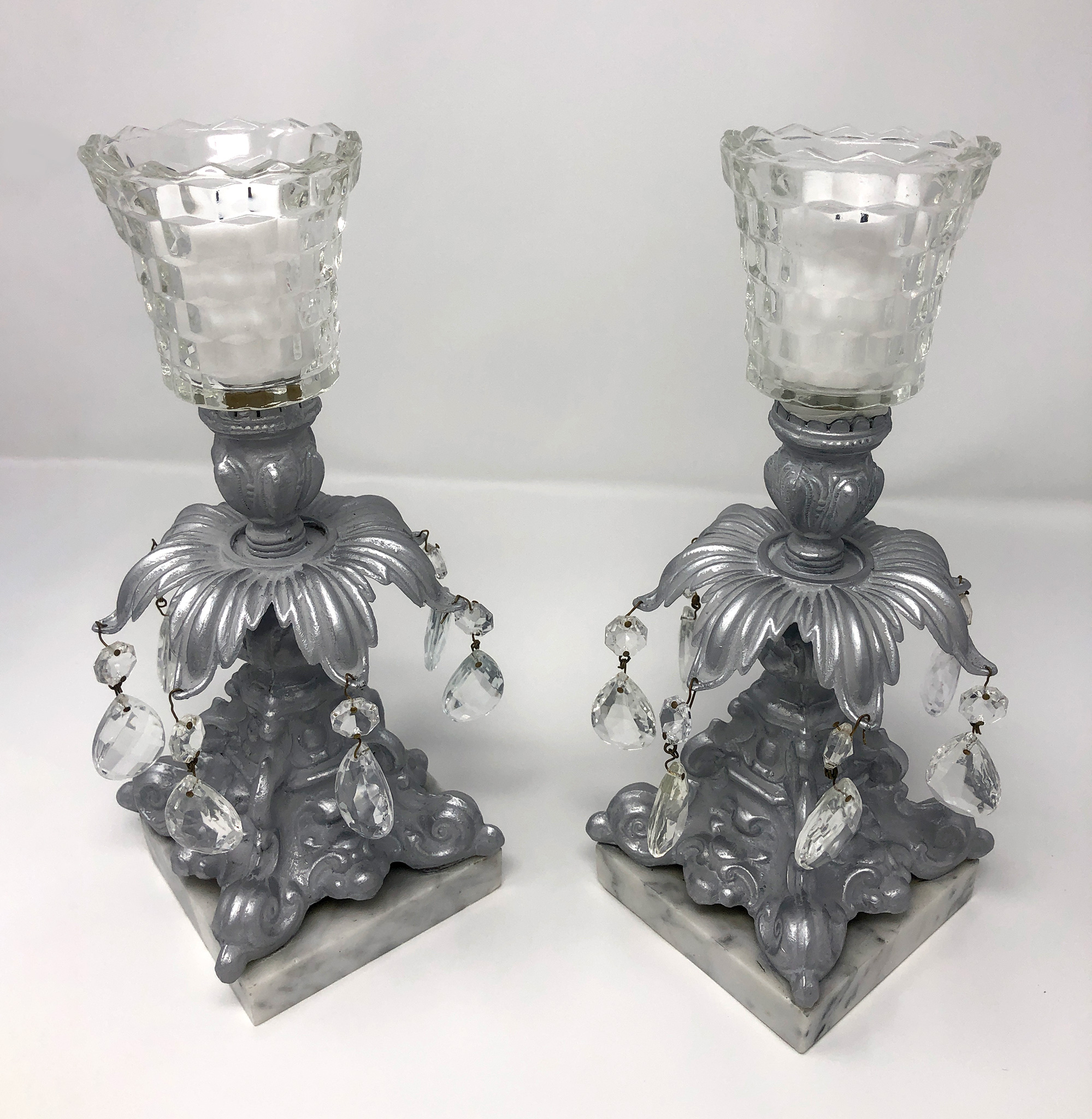 metal crystal candles stick