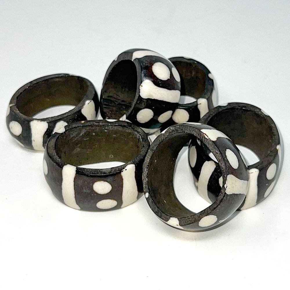 Batik Napikin Rings Set of (6) - Image 2