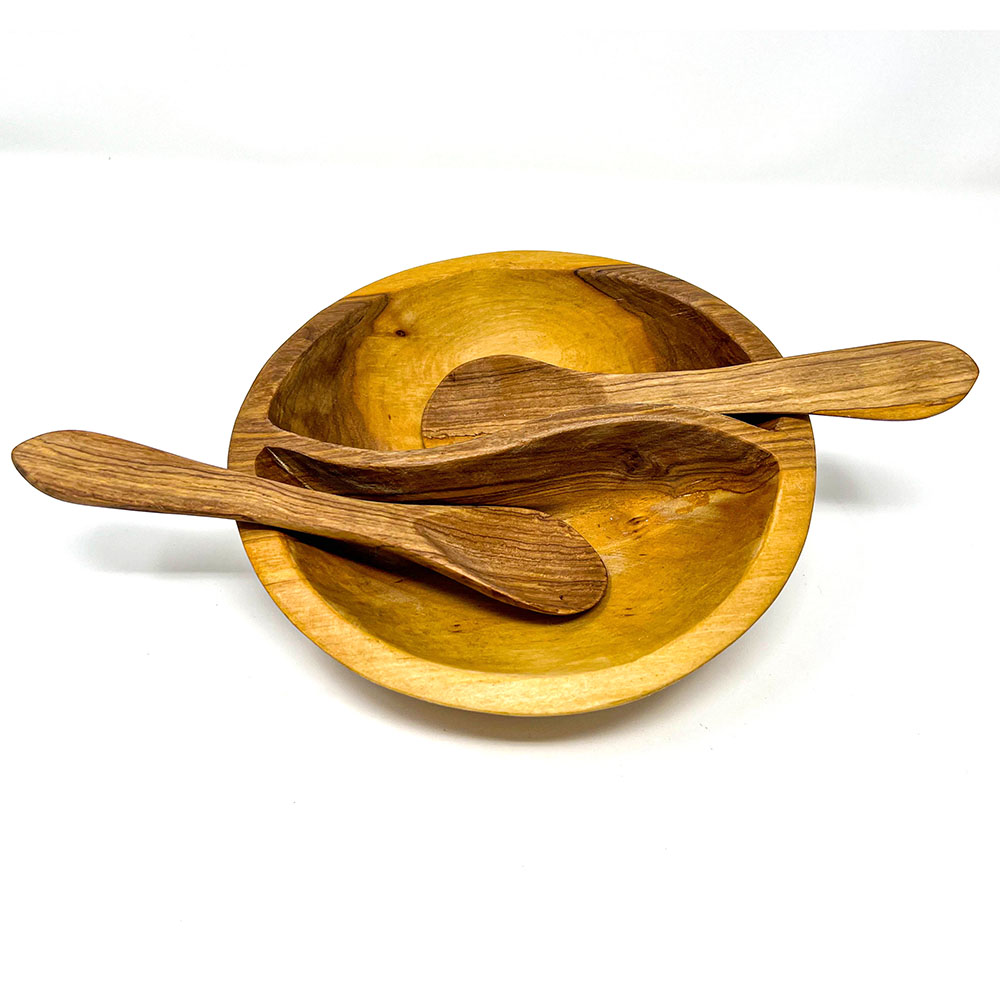 dual bowl with spoons